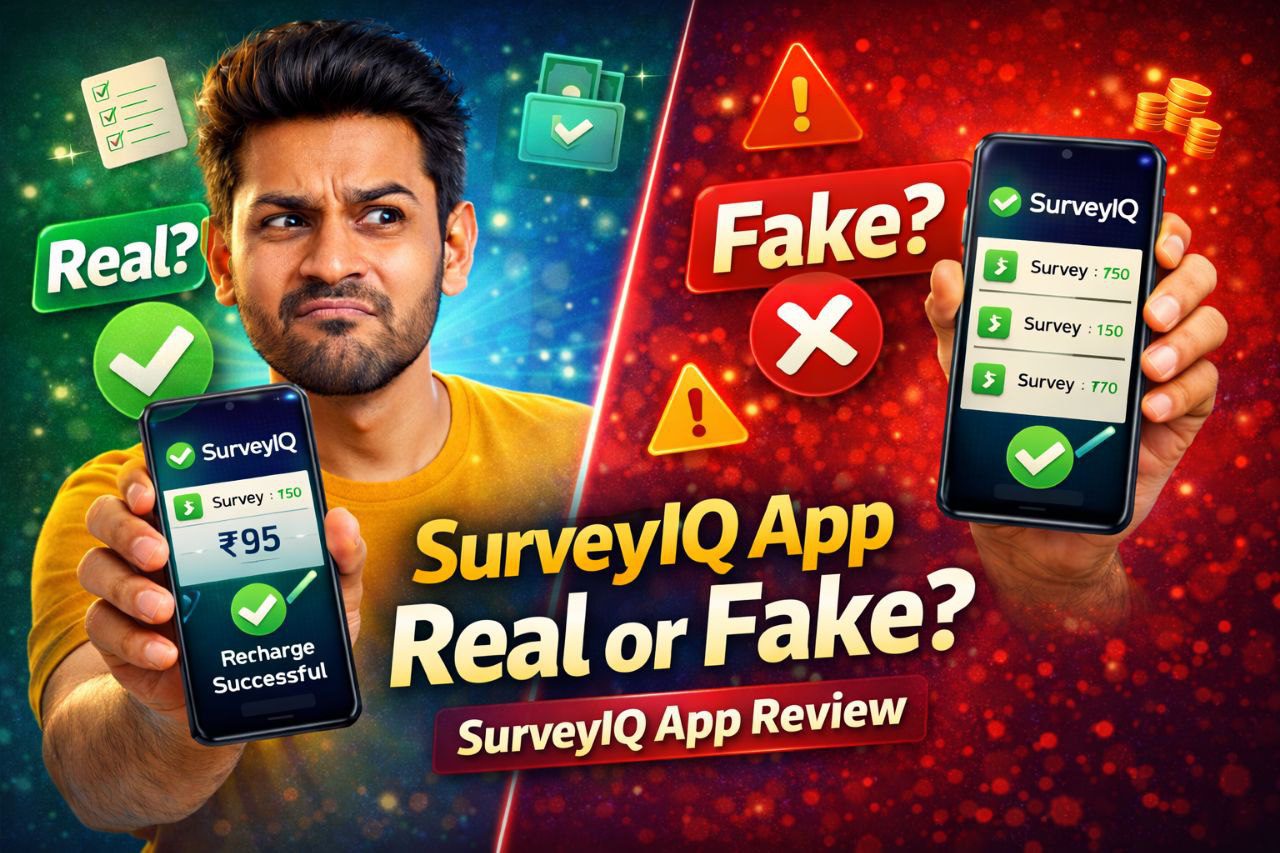 SurveyIQ App real or fake?, what is surveyiq app in hindi, how to use survey iq app